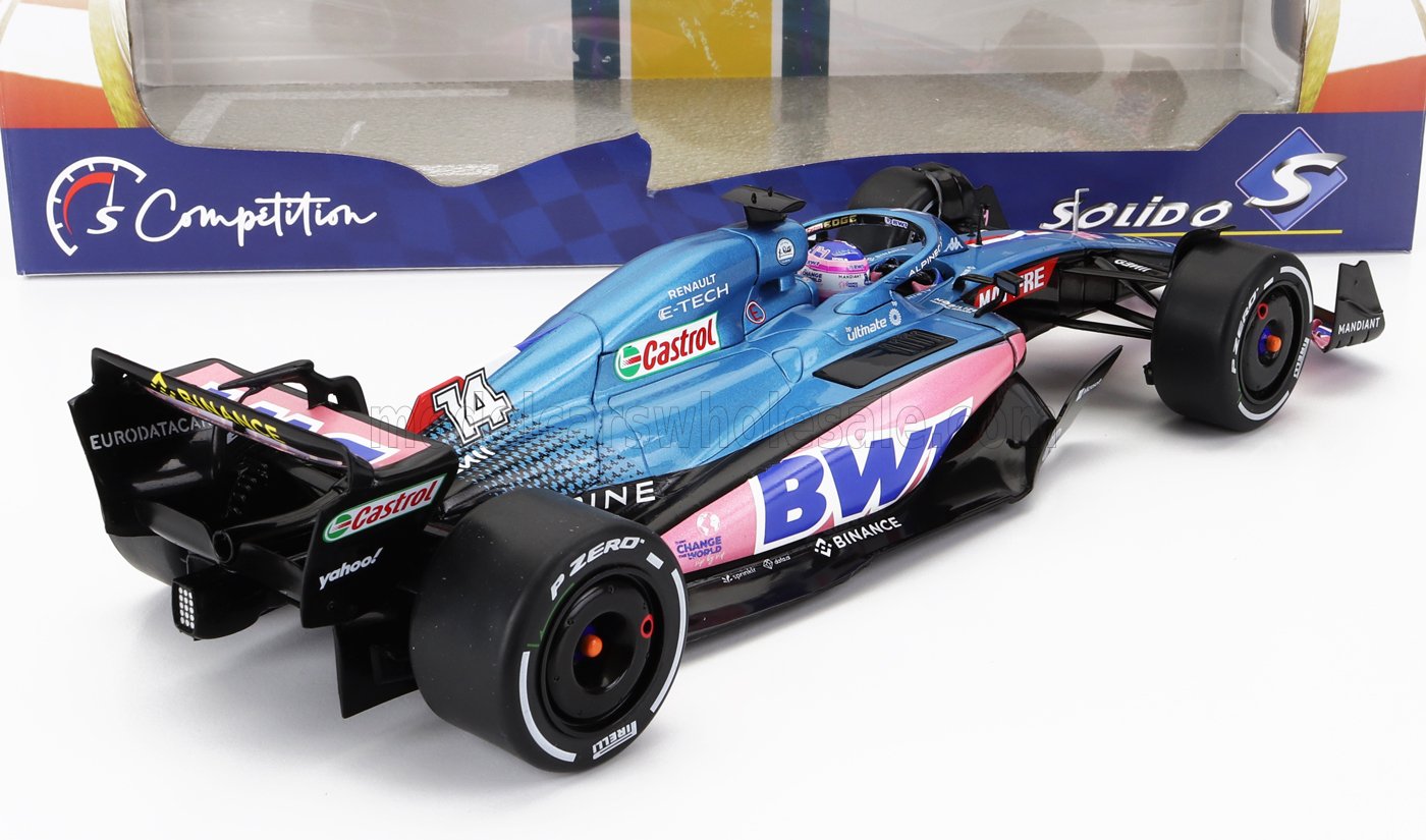 ALPINE - F1 A522 TEAM ALPINE BWT N 14 MONACO GP 2022 FERNANDO ALONSO - BLUE PINK - Vroomi