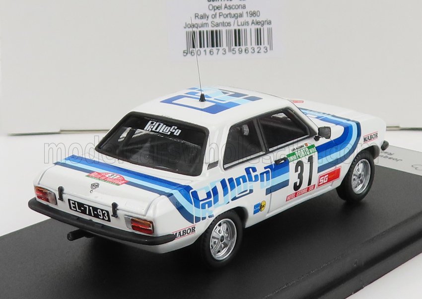 Opel Ascona No. 31 J. Santos L. Alegria Rally Portugal 1980 Night Version Trofeu 1:43 scale model - image 2