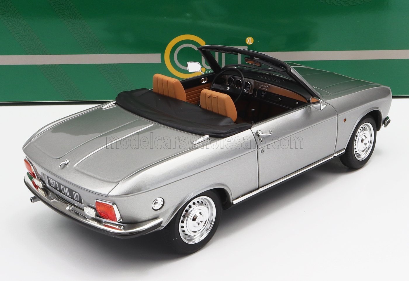 PEUGEOT - 304 CABRIOLET 1973 - PLATEADO METALIZADO Maqueta de coche en Vroomi