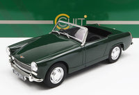 Voiture miniature cabriolet classique verte par Vroomi, avec finitions chromées et style vintage