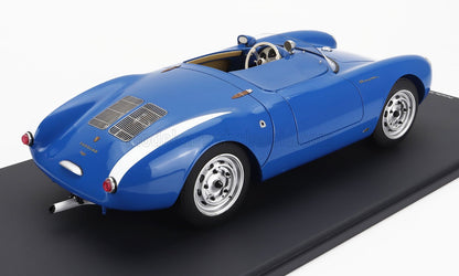 PORSCHE - 550A SPIDER 1954 - CON VETRINA - WITH SHOWCASE - BLUE - Vroomi