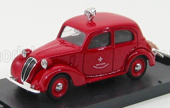 FIAT - 508C 1100 BERLINA VIGILI DEL FUOCO 1937 - FIRE ENGINE - FIRE MEN FEUERWEHR - RED Scale model car on Vroomi