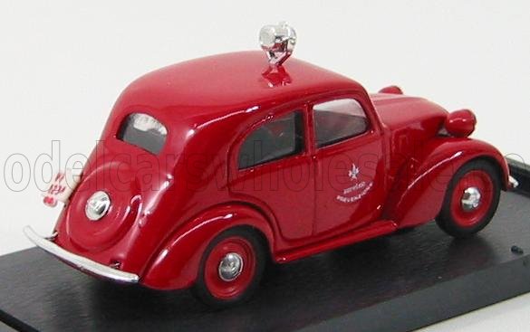 FIAT - 508C 1100 BERLINA VIGILI DEL FUOCO 1937 - FIRE ENGINE - FIRE MEN FEUERWEHR - RED Scale model car on Vroomi