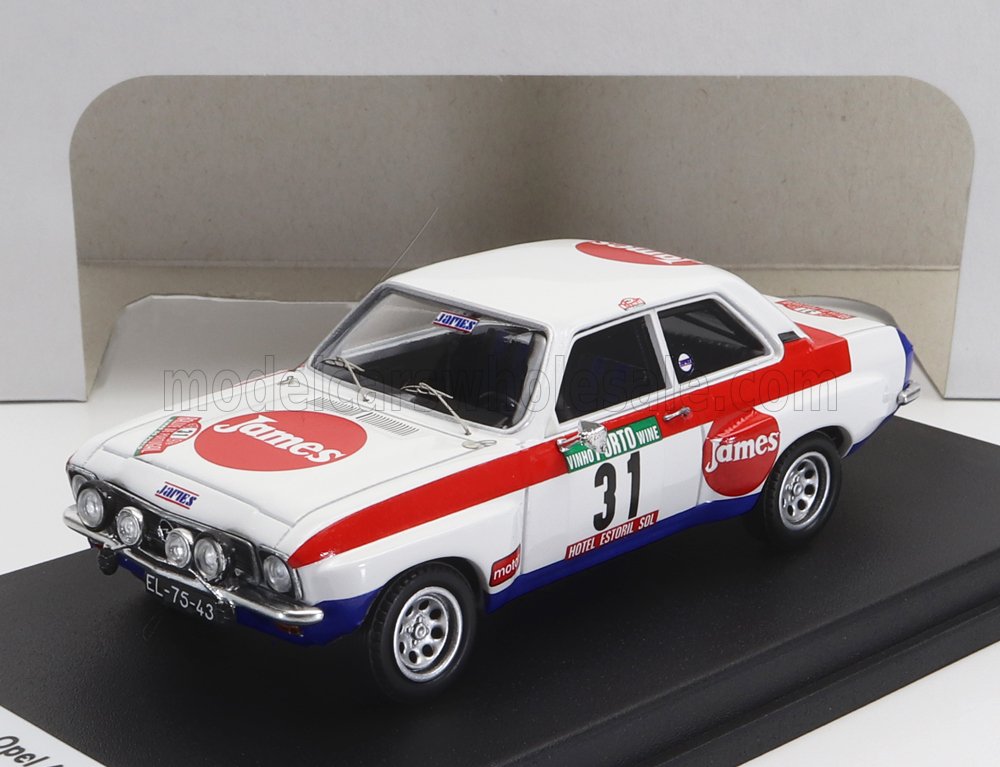 Opel Ascona No. 31 J. Ortigao M. Sottomayor Rally Portugal 1978 Night Version Trofeu 1:43 scale model