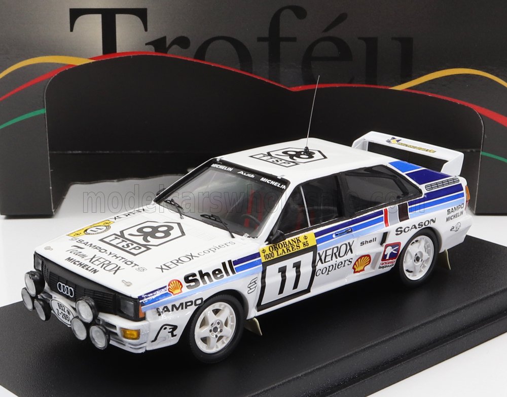 Audi Quattro No. 11 L. Lampi P. Kuukkala Rally 1000 Lakes 1985 Night Version Trofeu 1:43 scale model