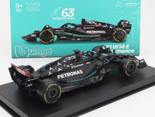 MERCEDES GP | F1 W14 TEAM MERCEDES-AMG PETRONAS FORMULA ONE N 63 SEASON 2023 GEORGE RUSSELL - CON PILOTA E VETRINA - WITH PILOT AND SHOWCASE
