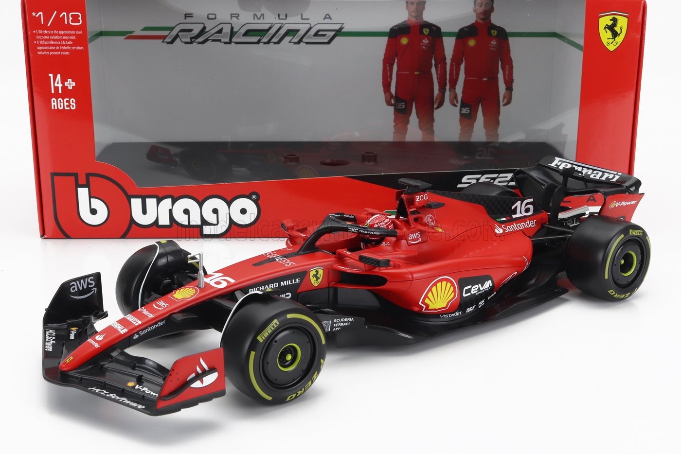 FERRARI | F1  SF-23 TEAM SCUDERIA FERRARI N 16 SEASON 2023 CHARLES LECLERC - EXCLUSIVE CARMODEL | BLACK