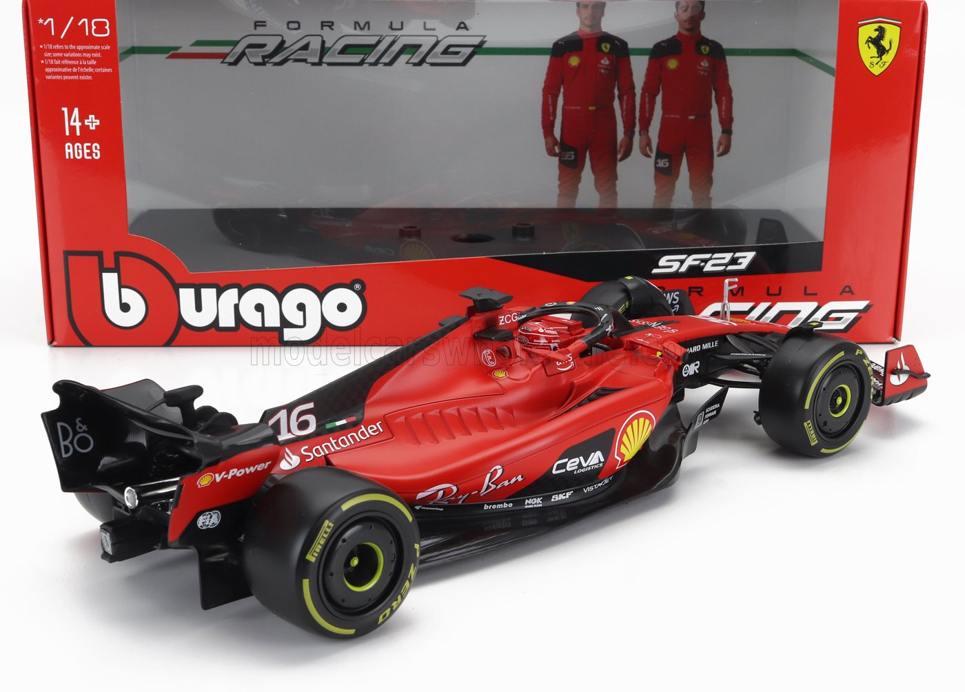 FERRARI | F1  SF-23 TEAM SCUDERIA FERRARI N 16 SEASON 2023 CHARLES LECLERC - EXCLUSIVE CARMODEL | BLACK