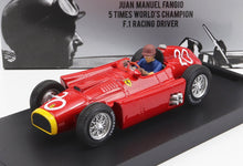 FERRARI - F1 D50 N 20 2nd MONACO GP JUAN MANUEL FANGIO 1956 WORLD CHAMPION - WITH DRIVER FIGURE - RED Scale model car on Vroomi