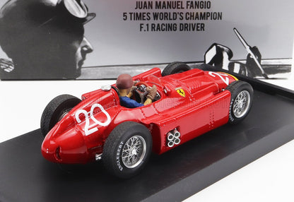FERRARI - F1 D50 N 20 2nd MONACO GP JUAN MANUEL FANGIO 1956 WORLD CHAMPION - WITH DRIVER FIGURE - RED Scale model car on Vroomi