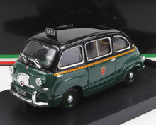 FIAT - 600 MULTIPLA I SERIES TAXI ROMA 1956 - GREEN BLACK Scale model car on Vroomi