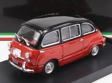 FIAT - 600 D MULTIPLA 1960 - RED BLACK Scale model car on Vroomi