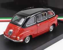 FIAT - 600 D MULTIPLA 1960 - RED BLACK Scale model car on Vroomi