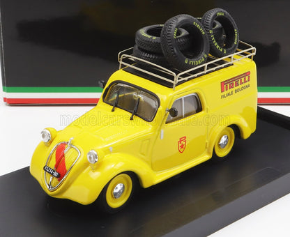 FIAT - 500B VAN PUBBLICITARIO PIRELLI BOLOGNA ASSISTENZA MILLE MIGLIA 1950 - YELLOW Scale model car on Vroomi