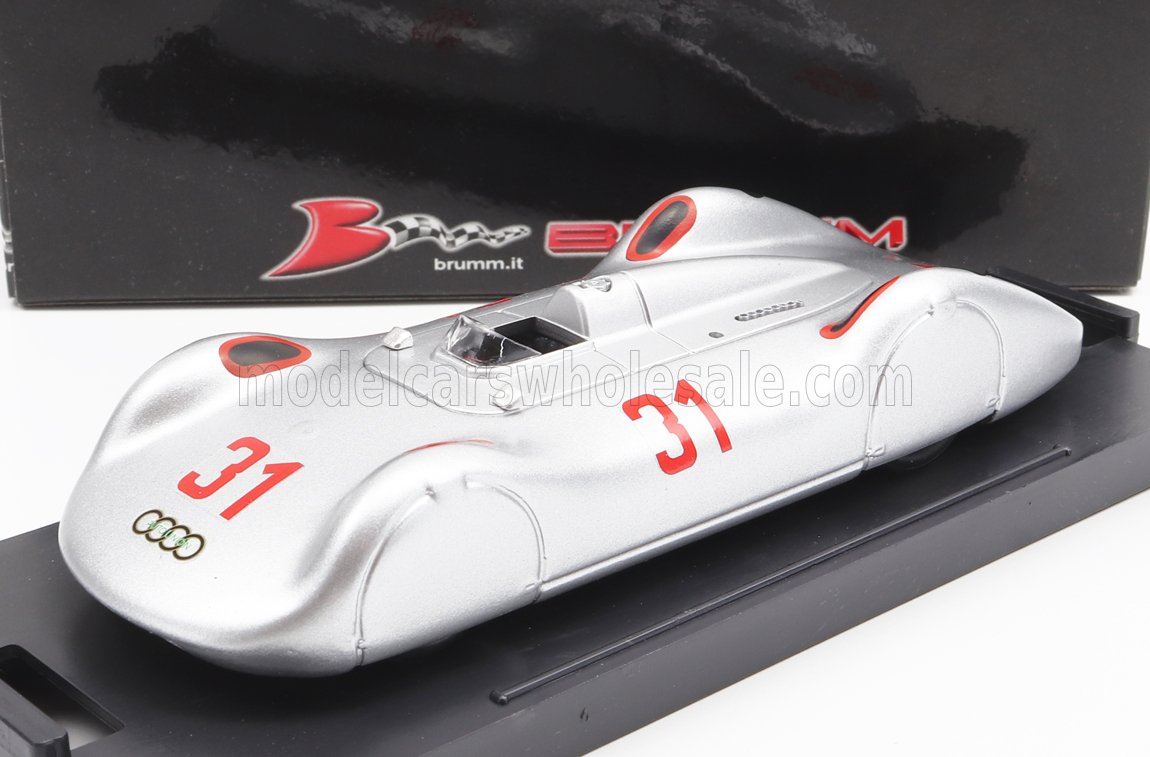 AUTO UNION - TIPO C STREAMLINE N 31 AVUSRENNEN 1937 B.ROSEMEYER - SILVER Scale model car on Vroomi