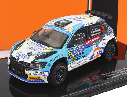 SKODA - FABIA RALLY2 EVO N 23 RALLY FINLAND 2022 T.ASUNMAA - V.MANNISENMAKI - LIGHT BLUE WHITE