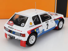 PEUGEOT - 205 T16 N° 2, VAINQUEUR DU RALLYE DE MONTECARLO 1985 : ARI VATANEN - TERRY HARRYMAN - BLANC, BLEU, ROUGE