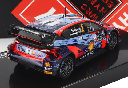 HYUNDAI - i20 COUPE WRC MOBIS N 2 RALLY MONTECARLO 2022 O.SOLBERG - E.EDMONDSON - 2 TONE BLUE RED