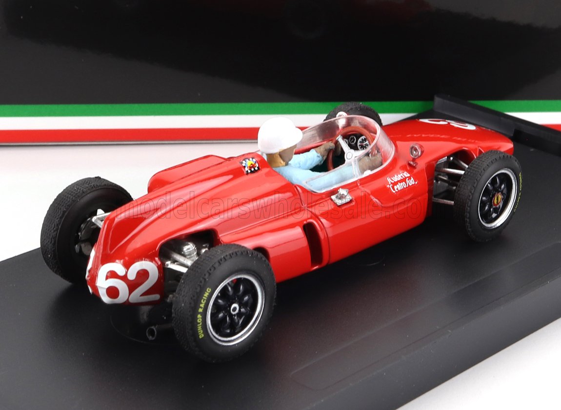 COOPER - F1 T53 MASERATI N 62 ITALY GP 1961 L.BANDINI - WITH DRIVER FIGURE - RED Scale model car on Vroomi