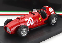Voiture miniature Ferrari F1 375 rouge numéro 20, exposée sur Vroomi pour les collectionneurs.