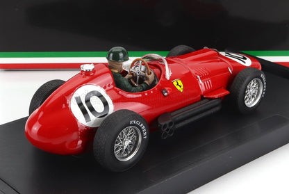 FERRARI - F1 801 N 10 3rd BRITISH GP 1957 M.HAWTHORN - WITH DRIVER FIGURE - RED Scale model car on Vroomi