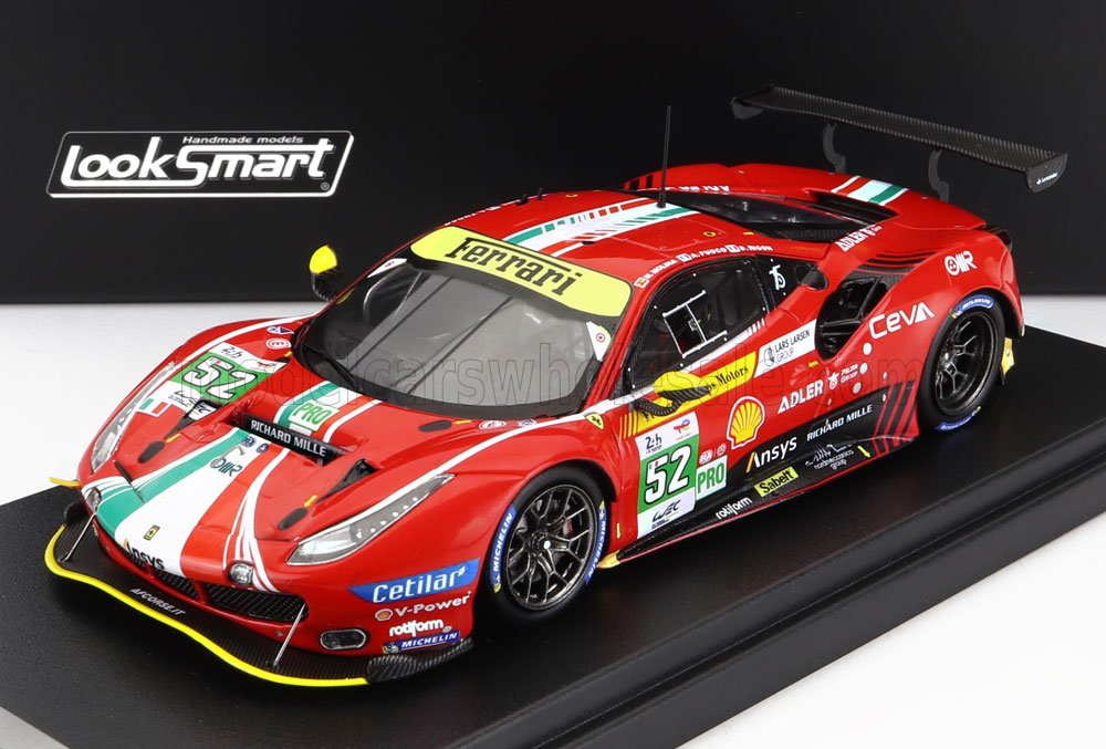 FERRARI | 488 GTE EVO 3.9L TURBO V8 TEAM AF CORSE N 52 3rd LMGTE PRO CLASS 24h LE MANS 2022 M.MOLINA - A.FUOCO - D.RIGON