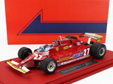 FERRARI | F1  126CX COMPREX TURBO N 27 USA OVEST LONG BEACH GP (with pilot figure) 1981 G.VILLENEUVE - CON VETRINA - WITH SHOWCASE