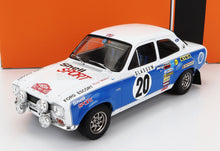 FORD ENGLAND  ESCORT MKI RS 1600 (versión nocturna) N.º 20, 4.º RALLY DE MONTECARLO 1973 HANNU MIKKOLA - JIM PORTER - AZUL Y BLANCO Maqueta de coche en Vroomi