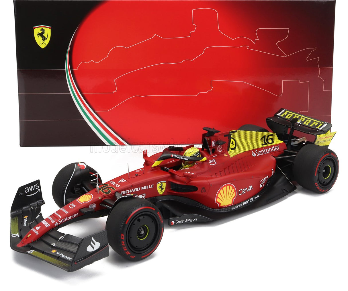 FERRARI | F1-75 TEAM SCUDERIA FERRARI N 16 POSIZIONE IN POLE E 2° MONZA GP ITALIA 2022 CHARLES LECLERC