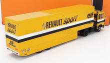 BERLIET - TR350 TRUCK TEAM F1 RENAULT ELF SPORT: CAMIÓN TRANSPORTADOR DE COCHES DE CARRERAS - AMARILLO. Maqueta de coche en Vroomi