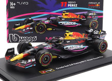 RED BULL | F1  RB19 TEAM ORACLE RED BULL RACING N 11 2nd MIAMI GP 2023 SERGIO PEREZ - WITH HELMET AND PLASTIC SHOWCASE