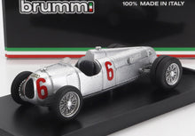 AUTO UNION - F1 TIPO C RUOTE GEMELLATE N 6 SEASON 1936 HANS STUCK - SILVER Scale model car on Vroomi