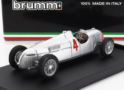 AUTO UNION - F1 TIPO C N. 4 CAMPIONE DEL MONDO GP DEL NÜRBURGRING 1936 BERND ROSEMAYER - modellino in scala SILVER modellino Vroomi