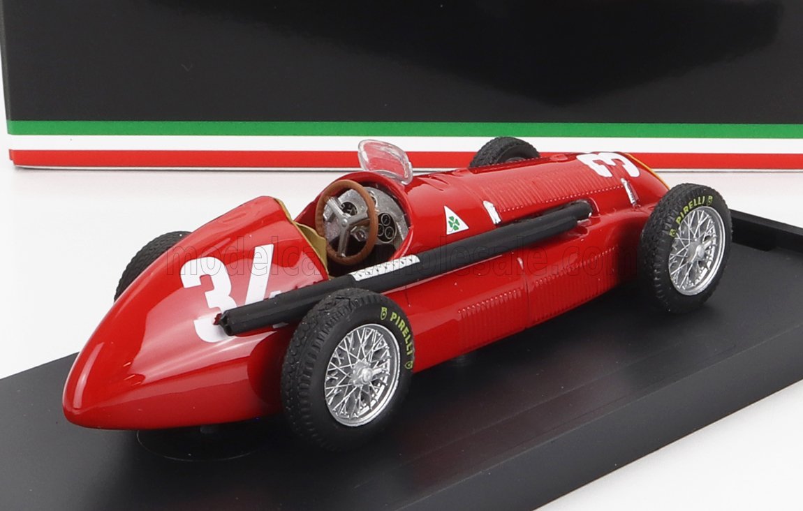 ALFA ROMEO - F1 158 N 34, VAINQUEUR DU GP DE MONACO 1950, JUAN MANUEL FANGIO - ROUGE - Maquette de voiture sur Vroomi