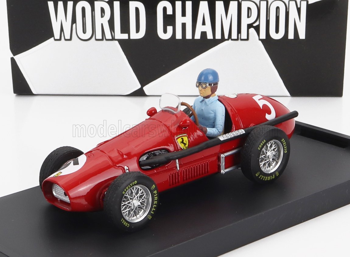 FERRARI - F1 500 F2 N 5 WORLD CHAMPION WINNER ENGLISH GP ALBERTO ASCARI 1953 - WITH DRIVER FIGURE - RED Scale model car on Vroomi