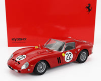 Rode Ferrari 250 GTO schaalmodel met startnummer 22, weergegeven met Kyosho-doos — Vroomi