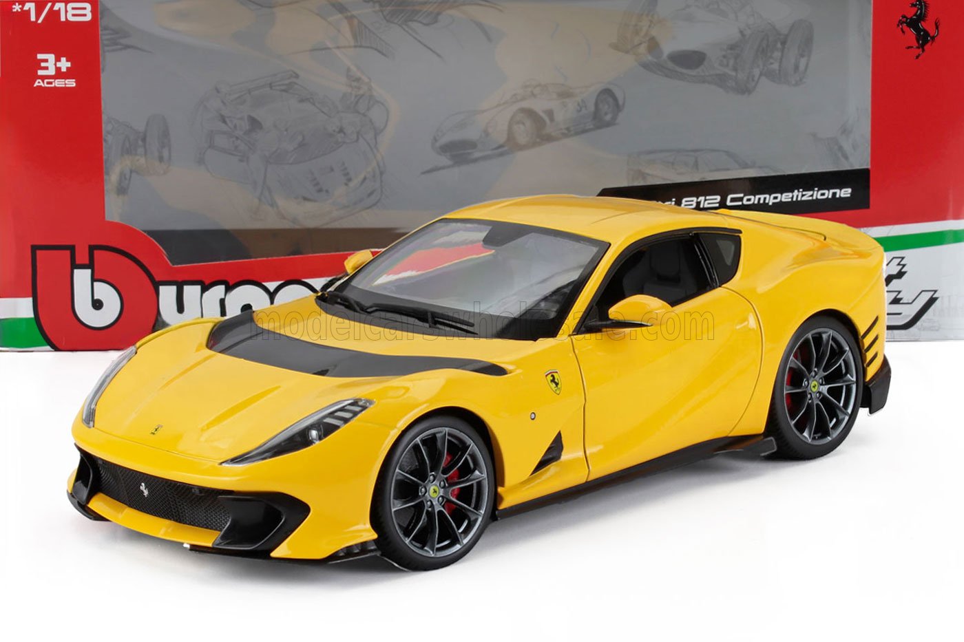 FERRARI - 812 COMPETIZIONE 2021 - GIALLO MODENA - YELLOW - Vroomi