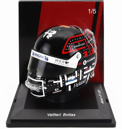 CASQUE STILO - F1  CASQUE ALFA ROMEO C43 TEAM N° 77 GP DE MONACO 2023 VALTTERI BOTTAS - NOIR, BLANC ET ORANGE