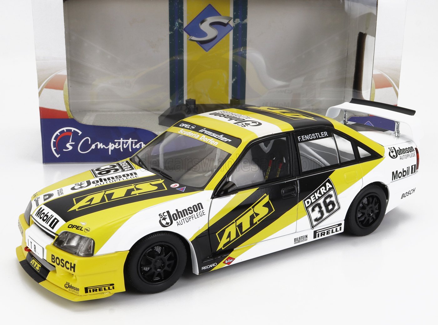 OPEL - OMEGA EVO 500 TEAM IRMSCHER N 36 SAISON DTM 1991 F.ENGSTLER - JAUNE NOIR - Vroomi
