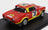 Modellino in scala Fiat Abarth 38 rosso e giallo con livrea da corsa, esposto su base nera — Vroomi