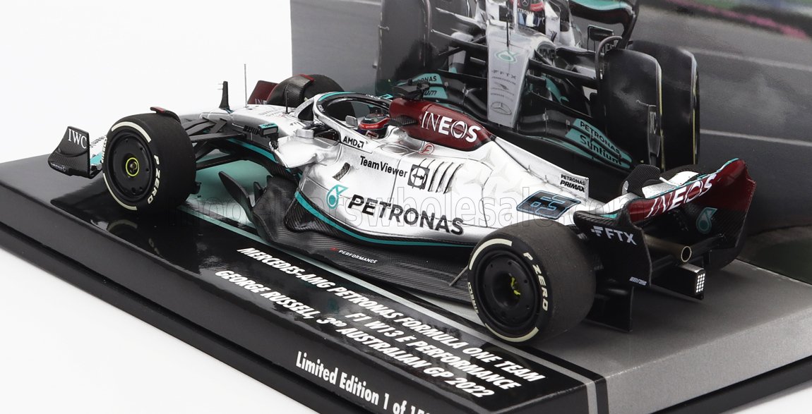 Voiture miniature F1 Mercedes-AMG Petronas par Vroomi, édition limitée pour collectionneurs