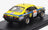 Voiture miniature Opel Kadett GT/E jaune et noire avec décalcomanies de course, sur socle noir chez Vroomi