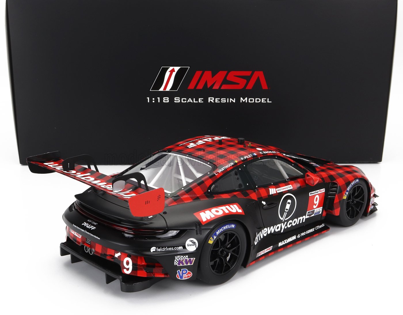 Porsche 911 992 GT3 R Pfaff Motorsports No. 9 Bachler Pilet Vanthoor Winner GTD Pro 12h Sebring 2023 TrueScale 1:18 scale model - image 2