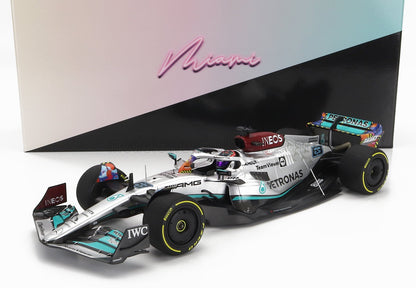 Mercedes AMG Formula 1 Miami GP model car with colorful rear wing, available on Vroomi platform