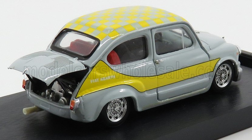 FIAT - 600 ABARTH 1000 CORSA UFFICIALE Gr.5 LIVREA GIALLA 1958 - GREY YELLOW Scale model car on Vroomi