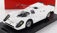 Modellino in scala Porsche 917 bianco di Vroomi, replica in metallo pressofuso con decalcomanie racing e design raffinato.