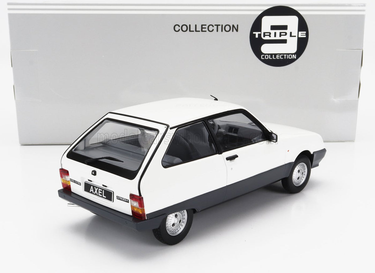 Citroën Axel 12 TRS 1990 White Grey Triple 9 1:18 scale model - image 2