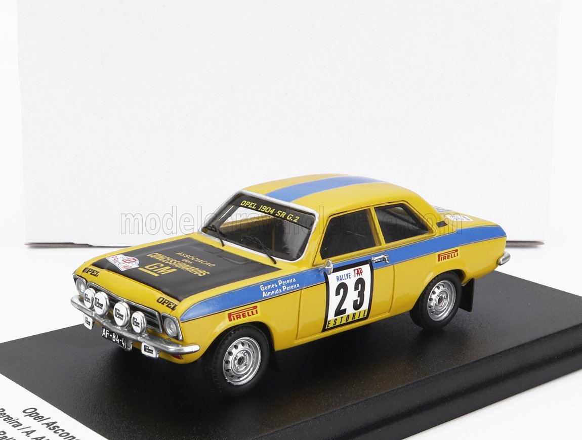 Opel Ascona No. 23 G. Pereira A. Aimeida Pereira Rally TAP 1974 Night Version Trofeu 1:43 scale model