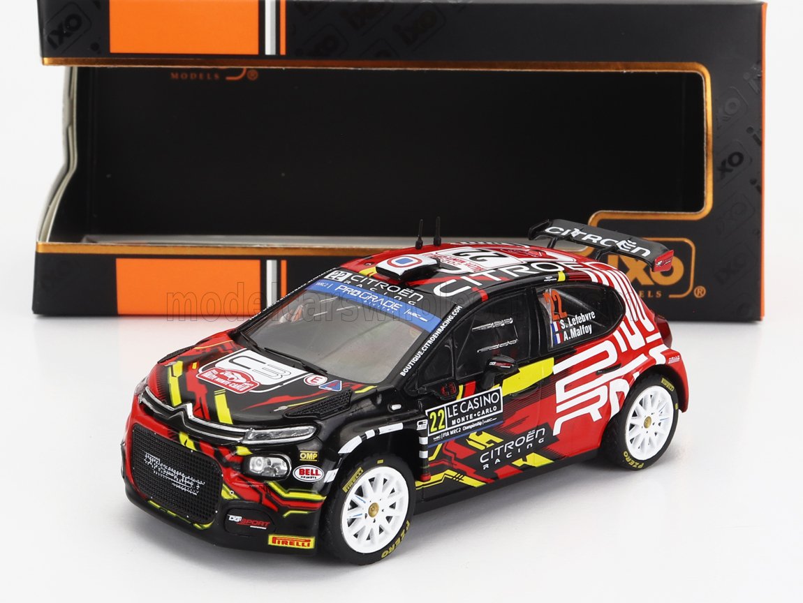 Citroën C3 Rally2 No. 22 S. Lefebvre A. Malfoy Rally Monte Carlo 2023 IXO Models 1:43 scale model