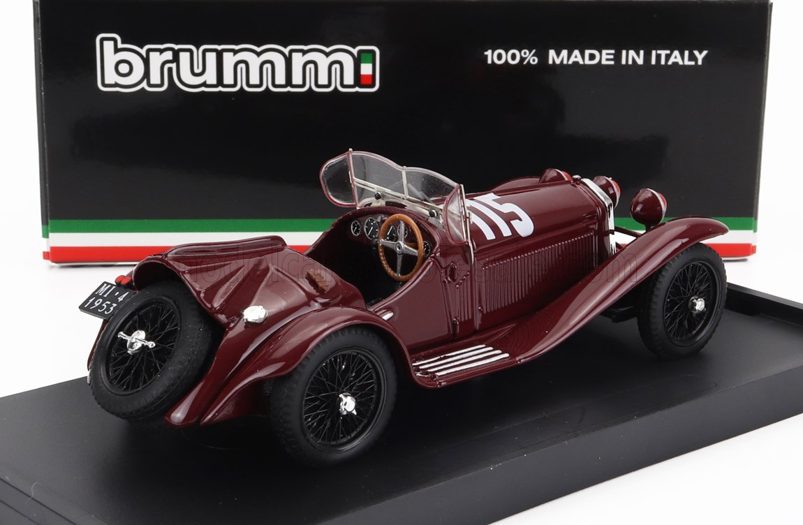 Alfa Romeo 2300 Spider No. 115 R. Caracciola R. Bonini Mille Miglia 1932 Brumm 1:43 scale model - image 2